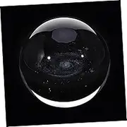 1pc Galaxy Crystal Ball Decoration Engraved Adornment for Home Display Unique Craftsmanship View of Solar System Collectors