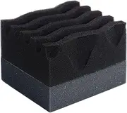 Weqizuerqi Tire Dressing Applicator | Tire Shine Foam - Absorbent Ergonomic Handle Foam Wax Wave Design Brush for RV Truck Auto Glass Polishing Wheel Coating Application