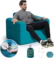 Aerogogo Inflatable Couch Self Inflatable Sofa, Air Couch with Built-in Air Pump Rechargeable, 4kPa High-Pressure & Durable Blow up Couch Camping Couch for Picnic Beach Home (Armchair)