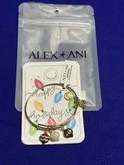 Alex and Ani Christmas Ornaments Charm Bracelet NEW