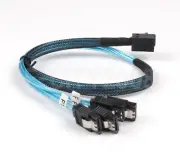Mini SAS SFF-8643 To 4 SATA 7pin Hard Disk 6Gbps Data Server Raid Cable 0.5M
