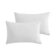 2pc Ardor Boudoir Waterproof Microfibre Pillowcases Cushion Cover Silver 48x74cm