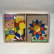 Melissa & Doug Classic Toy Pattern Blocks and Boards - New