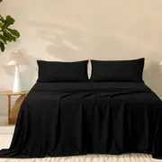 Bedding King 2000TC Super Soft Bamboo Sheet Set - Black