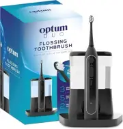 Flossing Toothbrush 2-in-1 Electric Toothbrush Water Flosser Combo - Black