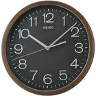 NEW Seiko Harlow Wall Clock, Brown Black, 31cm
