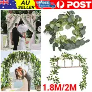 2M Artificial Greenery Eucalyptus Leaf Vine Garland Plant Party Wedding Decorate