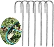 Jecarden Pack of 6 Ground Anchors - 30 cm Metal Pegs Heavy Duty for Tents, Canopies, Sheds - Galvanised Tent Nail Construction Anchor