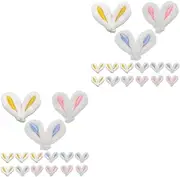 Alipis Sets Easter Bunny Ear Jewelry Pendants Diy Charm Plush Material Hairband for Boys and Girls Decor Pcs