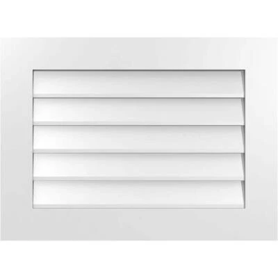 Ekena Millwork Gable Vent 30" x 22" Weather Resistant Paintable PVC in White