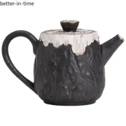 Handmade Ceramic Teapots Pottery Hand-held Kettle with Ball Hole Filter Tea Set