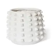 E Style Juniper 27cm Ceramic Plant Pot Round Home Decorative Planter White