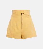 [Jacquemus] Jacquemus Le Short Areia high-rise linen-blend shorts UK 16 yellow