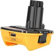 Adapter for Dewalt 18V/20V Lithium Batteries, TPDL Battery Adaptor DCA1820 for Dewalt 18/20V Lithium Battery DCB204 DCB205 DCB206 DCB606 Convert to NiCad NiMh Battery Tools Adapter with USB Output
