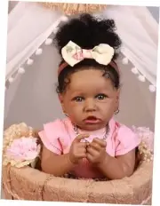 Lifelike Reborn Baby Dolls with Soft Body African American Realistic Girl