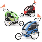 Lightweight Foldable Kids Bike Trailer 3-Wheel Child Bicycle Stroller Portable