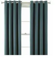 2) 50 108 Liz Claiborne Kathryn TEAL Blue Light Filtering Grommet Curtain Panels