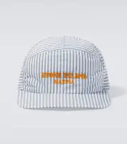 [Stone Island] Stone Island Marina logo striped baseball cap XL blue