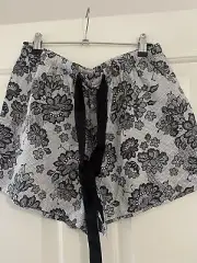 Peter Alexander Ladies Black Lace Pyjama Shorts Medium