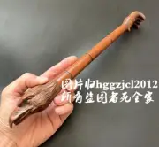 Old Boxwood Carved Eagle Head Back Scratcher Itch Hand Massage Gift Collection