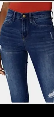 Nicole Miller High Rise Ankle Slim Distressed Jeans Women’s Plus Size 22 NWT $99