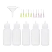 1oz Needle Oiler,5Pcs Glue Applicator Bottle with 10Pcs Stainless Needle Tip