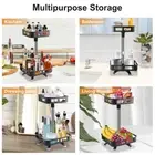 Kitchen Rotating Storage Spice Rack Organiser Jars Bathroom Pantry Shelf Holder