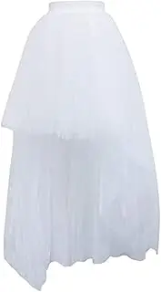 [Tadill] Women's Elegant High Low Tutu Skirt - White