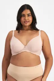 Berlei Lift & Shape T-Shirt Spacer Bra - Nude Lace, Size: 12 DD