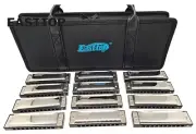 EASTTOP 10Hole Diatonic Blues Harmonica Set of 12 key HarmonicaMouth Organ set
