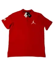 Jordan Golf Polo Mens XL Classic Fit Cotton Jumpman Embroidered Logo Red