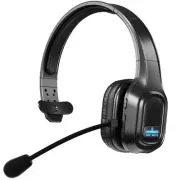 Wireless Headset with Microphone - Single-Ear Noise-Isolating Headphone for O...