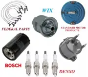 Tune Up Kit Filters Cap Wire Spark Plugs For FORD ESCORT L4 1.9L; 2 Bbl 1985 (for: Ford)