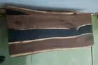 Epoxy Coffee Table with Black Resin River, Walnut Epoxy Table, Coffee table