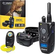 Dogtra 280C Remote Training Collar - 1/2 Mile Range, Waterproof, Rechargeable, Shock, Vibration - Includes PetsTEK Dog Training Clicker