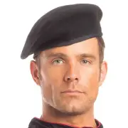 Costume Beret Hat Adjustable Drawstring Back Military Army Soldier Unisex 236