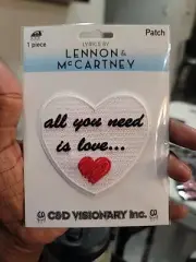 All You Need Is Love Heart Iron-On Patch Applique Wearable Art C&D Visionary ST2