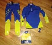 ROSSIGNOL COMPRESSION RACE BOTTOM & TOP Size XL MENS & American Birkibeiner Hat.