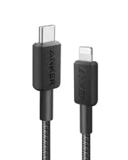 Anker USB C to Lightning Cable, 322 USB-C to Lightning Braided Cable(6ft, Black)