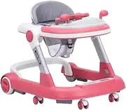 , Foldable, Baby Push Walker, Foldable Activity Toddler with Wheels and Feeding Tray Featuring a Push Design and Foldable Frame for Easy Storage