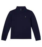 [Polo Ralph Lauren Kids] Polo Ralph Lauren Kids Cotton jersey half-zip sweatshirt Y 6 blue