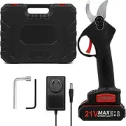 Daseeme 21V Portable Handheld Cordless Electric Pruning Shears with Carry Case 1200mAh Lithium Battery & Charger Powered Tree Branch Pruner Garden Clippers 30mm Cutting Diameter