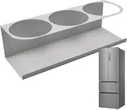 Cup Holder Rack Magnetic - 3-Slot Cup Storage Rack Kitchen Bottle Organizer - Drink Shelf Refrigerator Side Mount Holder for Kitchen, Cafe, Home, Hotel, Workplace