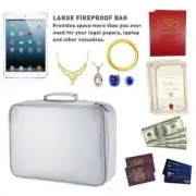 Waterproof & Fireproof Money Bag 2000℉ Fireproof Safe Storage Pouch Document Bag