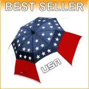 62-Inch Vented Canopy Golf Umbrella - Perfect for Golf & Patriotic Events
