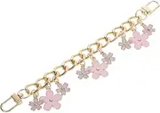 [OATIPHO] Stylish Alloy Flower Purse Chain Extender Bag Strap for Handbags Decorative Chain Swivel Hook