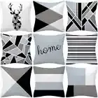 Geometric Print Cushion Cover Polyester Decorative Sofa Cushions Pillow Covers