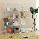 12 Cube Wire Grid Organiser Bookcase Storage Cabinet Wardrobe Closet White Randy