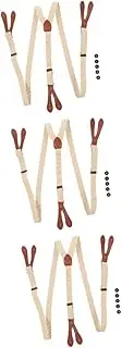 [LIFKOME] 3pcs Men Unisex Fashion Button Holes Suspenders Y-back Elastic Braces Belt Suspenders for Men