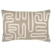 Cushion Cover-With Piping-Maze Taupe-35cm x 50cm